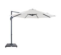 AXI Marisol Parasol Déporté Anthracite/beige, Lot Complet - Rectangulaire 300x300 cm - Structure aluminium - Avec roulettes et housse inclus