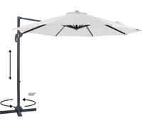 AXI Marisol Parasol Déporté Anthracite/Beige - Parasol Déporté Rectangulaire Ø 300cm - Parasol Pied Déporté, structure aluminium - Rotation 360 -