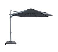AXI Marisol Parasol Déporté Anthracite/gris, Lot Complet - Parasol Déporté Rectangulaire 300x300 cm - Parasol Pied Déporté, structure aluminium -Pied de parasol avec roulettes et housse inclus