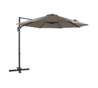 Axi Marisol Parasol Déporté Anthracite/Taupe - Parasol Déporté Rectangulaire Ø 300cm - Parasol Pied Déporté, Structure Aluminium - Rotation 360 - Parasol Déporté Inclinable - Résistant Aux Uv