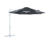 Axi Marisol Parasol Déporté Blanc/Gris - Parasol Déporté Rectangulaire Ø 300cm - Parasol Pied Déporté, Structure Aluminium - Rotation 360 - Parasol Déporté Inclinable - Résistant Aux Uv