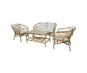 Axi Mary Salon De Jardin Avec 1 Canapé, 2 Fauteuils et Une Table | Canapé 4 Pièces En Rotin100 % Naturel | Ensemble Table Et Chaise