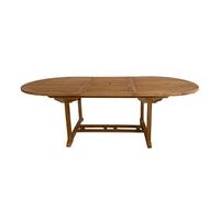 AXI Marzi Table de Jardin Extensible en Bois de Teck, Ovale | Résistante aux Intempéries pour Terrasse / Extérieur | Pour 8
