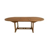 AXI Marzi Table de Jardin Extensible en Bois de Teck, Ovale | Résistante aux Intempéries pour Terrasse / Extérieur | Pour 8 personnes | 180-240 x 120 x 75 cm