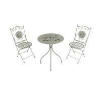 Axi Maxime Table Et Chaise Bistrot, 2 Chaises 1 Table, Ensemble Bistro Extérieur Vin Crème - Salon De Jardin Bistrot, Table Bistrot Mosaique Pour Jardin/Balcon/Terrasse. Beige