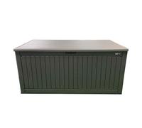 AXI Mike Coffre de Jardin en Plastique, Marron, 1000 litres | Boite de rangement Extérieur pour coussins avec Fond | Rangement Extérieur / Imperméable - 141 x 72 x 72,5 cm