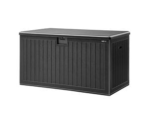 Axi Mike Coffre De Jardin En Plastique, Noir, 600 Litres | Boite De Rangement Extérieur Pour Coussins Avec Fond | Rangement Extérieur / Imperméable - 141 X 72 X 72,5 Cm