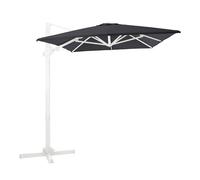 AXI Milad Premium Parasol Déporté Blanc/Gris - Parasol Déporté Rectangulaire 200x300cm - Parasol Pied Déporté, structure aluminium - Rotation 360 - Parasol Déporté Inclinable - Résistant aux UV