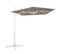 AXI Milad Premium Parasol Déporté Blanc/Taupe - Rectangulaire 200x300cm -Structure aluminium - Rotation 360 - Inclinable - Résistant aux UV