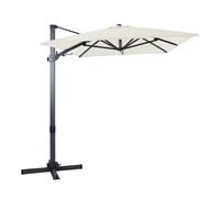AXI Milad Premium Parasol Déporté Gris/Beige - Rectangulaire 200x300cm -Structure aluminium - Rotation 360 - Inclinable - Résistant aux UV