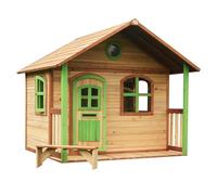 AXI Milan Maison Enfant en Bois Marron & Vert | Cabane de Jeux Extérieure avec Fenêtres, Certifié FSC, 191 x 202 cm