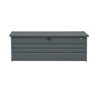 AXI Miles Coffre de jardin en Métal - 1000L, Anthracite 185 x 82 x 75 cm - Coffre de rangement extérieur avec fond et serrure - Meuble Exterieur Rangement Outils de Jardinage, Coussins