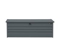 AXI Miles Coffre de jardin en Métal - 1000L, Anthracite 185 x 82 x 75 cm - Coffre de rangement extérieur avec fond et serrure - Meuble Exterieur Rangement Outils de Jardinage, Coussins