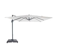 AXI Nima Parasol Déporté Anthracite/beige, Lot Complet - Rectangulaire 300x300 cm - Structure aluminium - Avec roulettes et housse inclus
