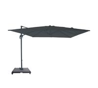 AXI Nima Parasol Déporté Anthracite/gris, Lot Complet - Rectangulaire 300x300 cm - Structure aluminium - Avec roulettes et housse inclus