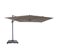 AXI Nima Parasol Déporté Anthracite/taupe, Lot Complet - Rectangulaire 300x300 cm - Structure aluminium - Avec roulettes et housse inclus