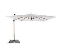 AXI Nima Parasol Déporté Aspect chêne/beige, Lot Complet - Rectangulaire 300x300 cm - Structure aluminium - Avec roulettes et housse inclus