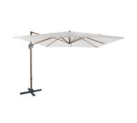AXI Nima Parasol Déporté Aspect Chêne/Beige - Rectangulaire 300x300 cm - Structure aluminium - Rotation 360 - Inclinable - Résistant aux UV