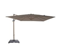 AXI Nima Parasol Déporté Aspect chêne/taupe, Lot Complet - Rectangulaire 300x300 cm - Structure aluminium - Avec roulettes et housse inclus