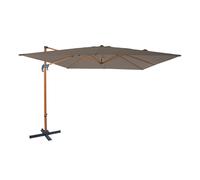 AXI Nima Parasol Déporté Marron/Taupe - Rectangulaire 300x300 cm - Structure aluminium - Rotation 360 - Inclinable - Résistant aux UV