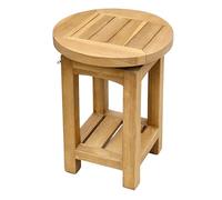 AXI Nomani Tabouret en Bois de Teck | Compatible avec Le Set de Bar Nomani | Mobilier de Jardin - 35 x 35 x 44,5 cm