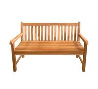 AXI Nowi Banc de Jardin en Bois de Teck, Brun | Banc en bois avec accoudoirs | Banc de parc en teck pour jardin / terrasse avec dossier pour 3 personnes | 150 x 63 x 92 cm
