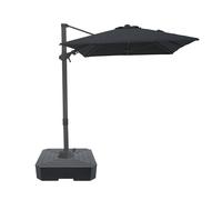Axi Nyra Parasol Déporté Rectangulaire avec Pied de Parasol, 200 X 300 Cm, Anthracite/Gris | Pour Le Jardin / Terrasse Avec Armature Thermolaquée | Housse De Protection Inclus