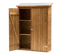 Axi Olivier Armoire De Jardin, 131 X 180 Cm, Couleur Marron Armoire Exterieur, Toit En Feutre Armoire De Rangement Extérieur - 2 Etagères Fabriqué En Eu, Bois D'epicéa.