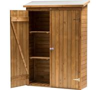 AXI | Olivier Armoire de Jardin, 131 x 180 cm, Couleur Marron | Armoire Exterieur, Toit en Feutre | Armoire de Rangement Extérieur - 2 Etagères |