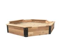 Axi Onno Bac À Sable Otogonal Avec 4 Bancs, Couleur Marron/Anthracite | Bac À Sable Avec Couvercle Et Toile De Sol Inclus - 100 % Bois De Cèdre Certifié Fsc | 150 X 150 X 23 Cm