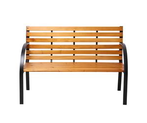Axi Otis Banc De Jardin Bois - 122X60X83 Cm - Structure Acier Noir Mat - Bois De Cèdre - 2 Places - Extérieur Ou Intérieur - Banquette Extérieur