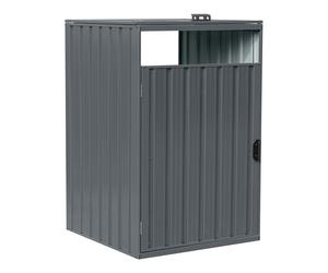 AXI Owen Cache Poubelle Métallique Anthracite/Acier Galvanisé Résistant aux Intempéries - Abri Poubelle pour 1 conteneur - Max. 240L - Abri Poubelle Extérieur avec Excellente Ventilation
