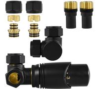 AXI-PLEX-12C-BE2 Robinet thermostatique d'angle Noir mat 1/2" PEX 16 pour radiateur droite/gauche