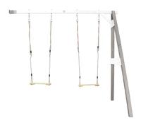 Axi Portique Balançoire En Bois 2 Agrès Wall Mount Gris/Blanc