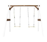 Axi Portique Balançoire En Bois Double Blanc/Marron