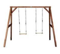 AXI Portique double brun Axi 2 balancoires 160x254x207cm Jaune G