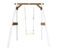 AXI Portique en Bois FSC Blanc / Marron avec Balançoire Enfant | Balançoire pour l'extérieur / le jardin