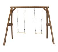 Axi Portique Double Balançoires en Bois Marron