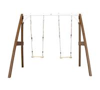 Axi Portique Balançoire En Bois Double Marron/Blanc