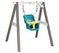 Portique en bois blanc - balançoire bébé Axi