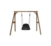AXI Portique en Bois FSC Marron avec Balançoire Nid d’Oiseau Enfant 100 cm Roxy | Balançoire ronde pour le jardin