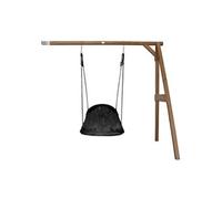 AXI Portique mural en Bois FSC Marron avec Balançoire Nid d’Oiseau Enfant 100 cm Roxy | Balançoire ronde pour le jardin