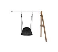 Axi Portique En Bois Mural Wall Mount Marron/Blanc Avec Balançoire - Siège Nid Ovale