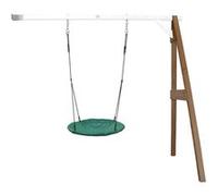 AXI Portique mural en bois Marron Blanc avec balancoire siege nid rond Marron G