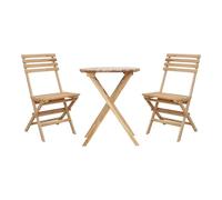 AXI Rae Table et Chaise Bistrot, 2 Chaises 1 Table, Ensemble Bistro Extérieur en Bois, 100% Teck - Salon de Jardin Bistrot, Table Bistrot pour Jardin/Balcon/Terrasse
