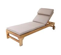 AXI Rama Bain de Soleil en Bois de teck avec Coussin | Transat Jardin réglable en 4 positions | Chaise Longue pour l'extérieur / le jardin