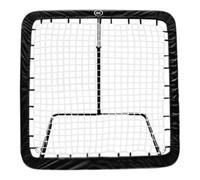 AXI Rebounder Pro120 Filet de Rebond Football Noir - 120x120cm Rebondisseur de Foot Réglable Kickback - Multisport Filet en PP Résistant de 4 mm d'épaisseur avec élastique A partir de 2 ans