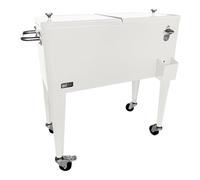 AXI Retro Cooler Blanc | Réfrigérateur de boissons mobile pour l’extérieur / le jardin | Glacière 76 litre