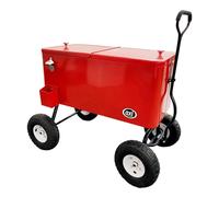 AXI Retro Cooler Rouge | Réfrigérateur de boissons mobile pour l'extérieur / le jardin | Glacière 76 litre