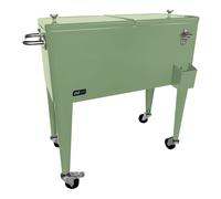 AXI Retro Cooler Vert | Réfrigérateur de boissons mobile pour l’extérieur / le jardin | Glacière 76 litre